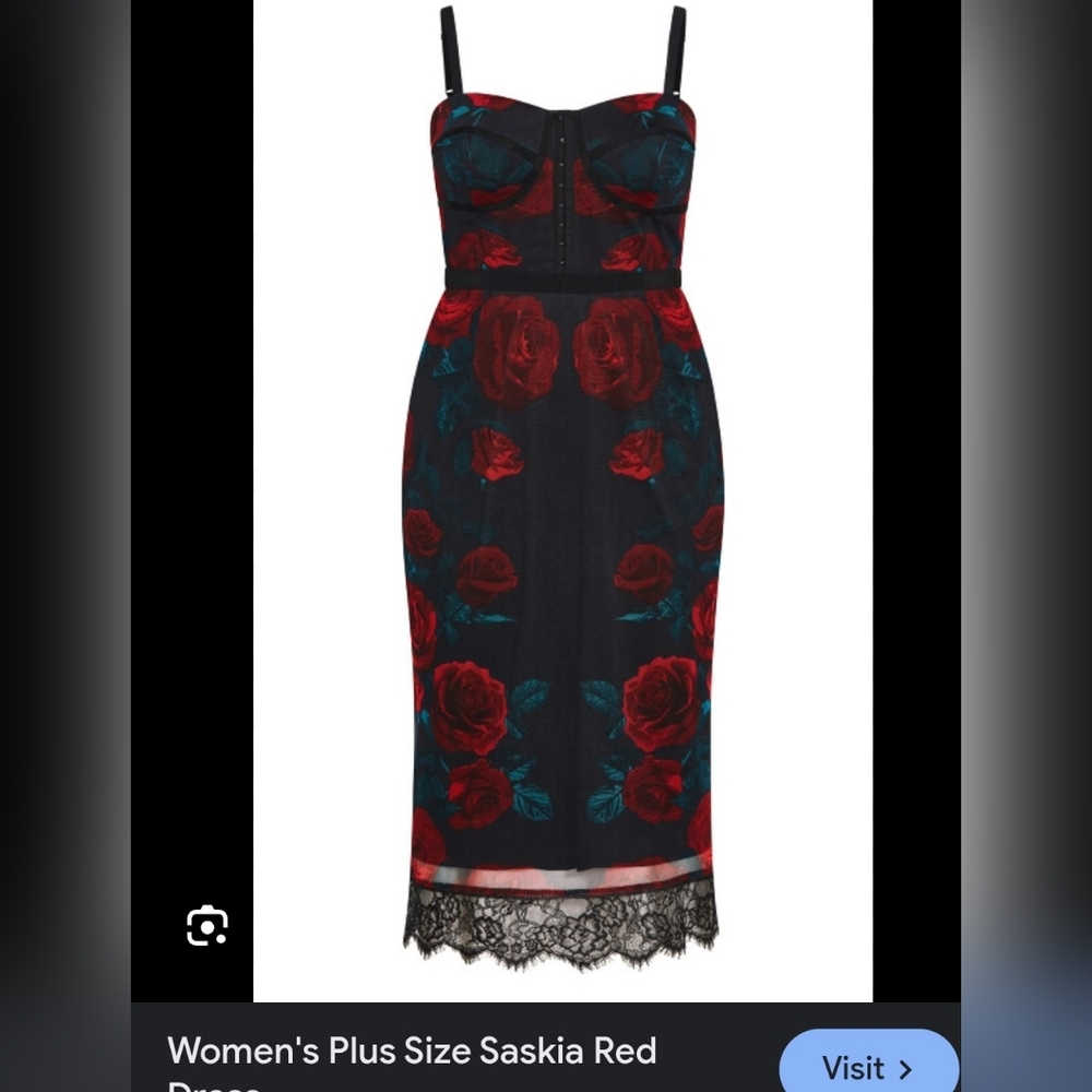 ISO City Chic Sasika Rose Print Bustier